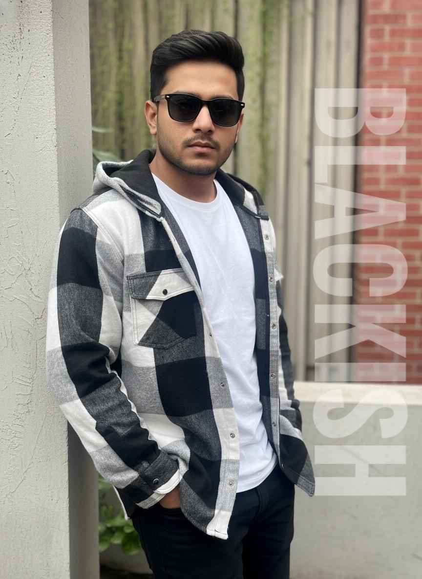 Heavy Winter Premium Black Shacket front