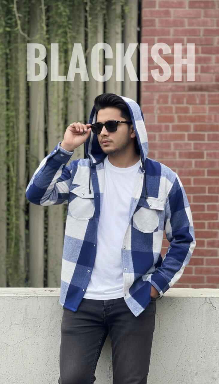 Heavy Winter Premium Light Blue Shacket