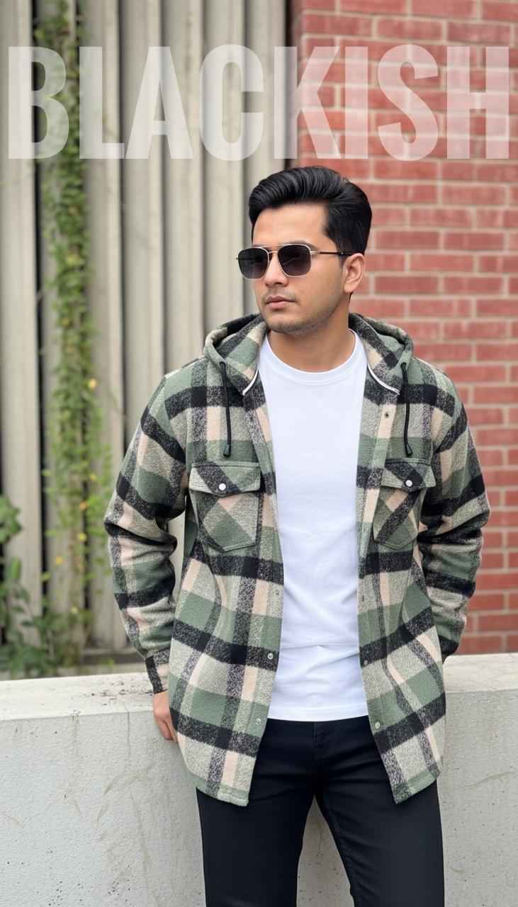 Heavy Winter Premium Green Shacket front